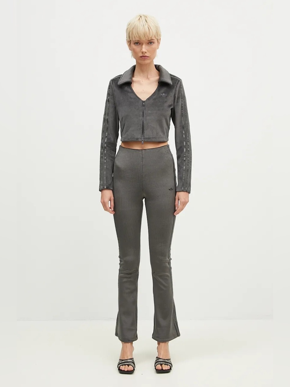 adidas Original Femme Galore Rib Cardigan & Pant set | SZ M/L